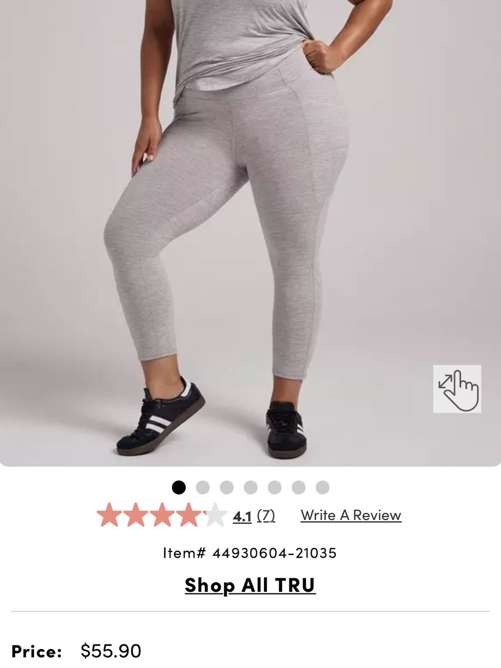 TRU by Torrid Light Grey Heather High-Rise Capri Leggings